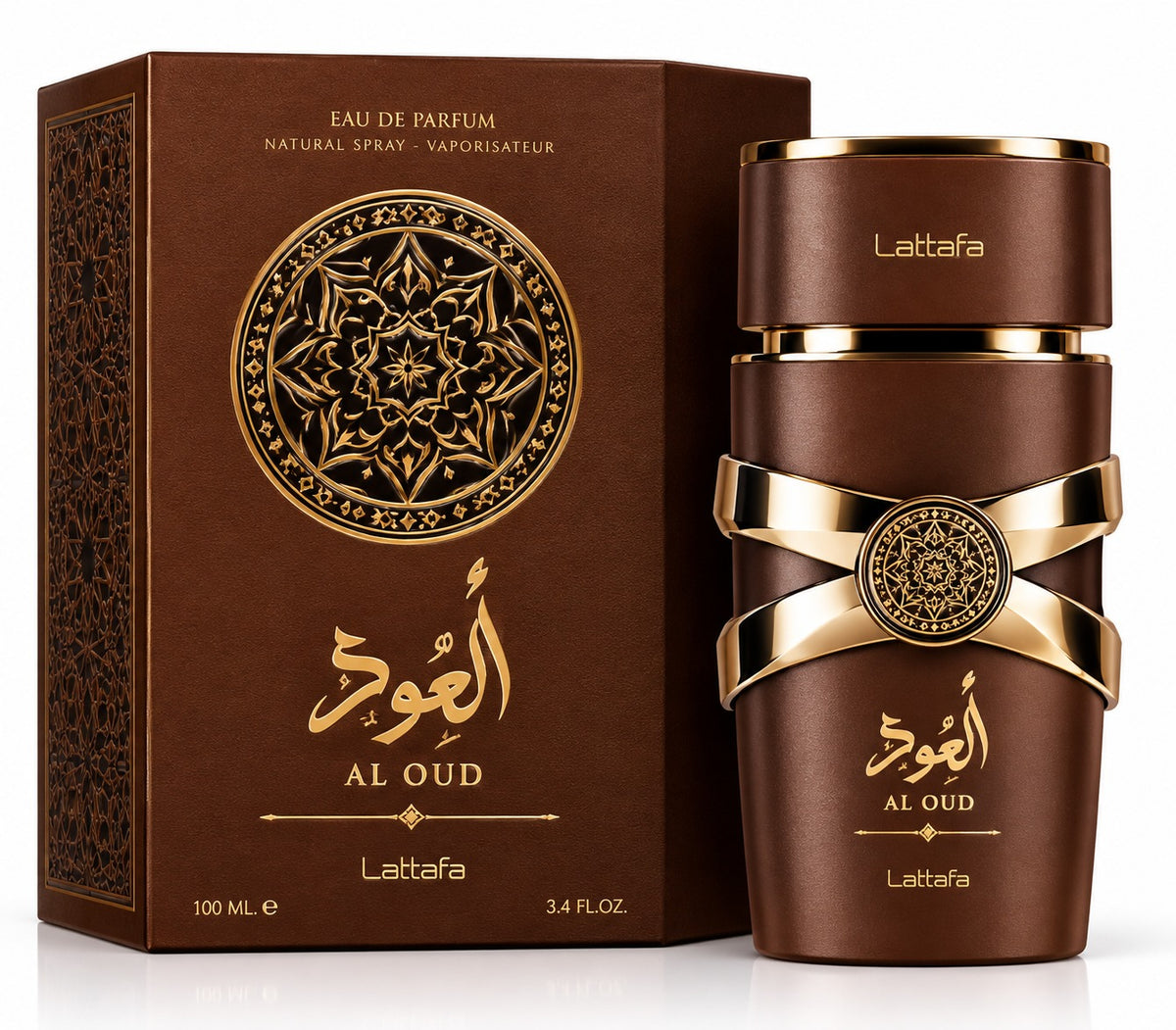 Lattafa Asad Al Oud Eau De Parfum – 100ml (3.4 fl. oz.) Long-Lasting Rich Woody Oud & Spice Fragrance