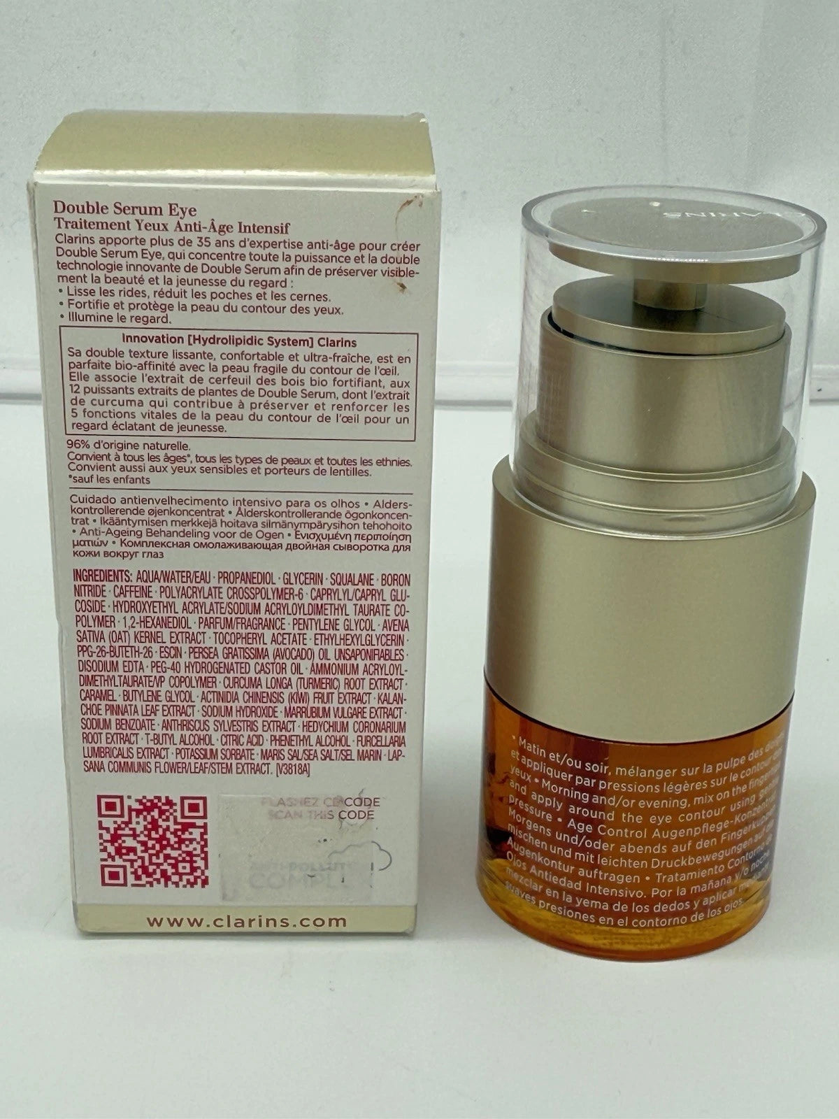 Clarins Double Serum Eye Global Age Control Concentrate - 20ml / 0.6 Fl. Oz.