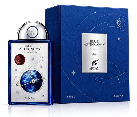 Afnan Blue Astronomy Eau De Parfum – 100ml (3.4 fl. oz.) Long-Lasting Fresh Woody Fragrance