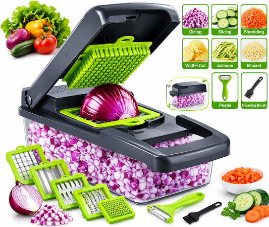 8-in-1 Vegetable Chopper – Multifunctional Food Slicer, Dicer & Grater
