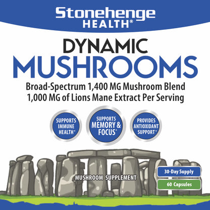 Stonehenge Health Dynamic Mushroom Complex - 60 Veggie Capsules