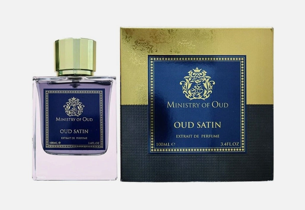 Ministry Of Oud Oud Satin Extrait De Perfume – 100ml (3.4 fl. oz.) Long-Lasting Luxurious Amber Floral & Oud Fragrance