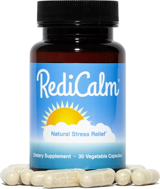 RediCalm | Natural Stress & Anxiety Relief Supplement – Non-GMO, Vegan, Gluten-Free – 60 Capsules