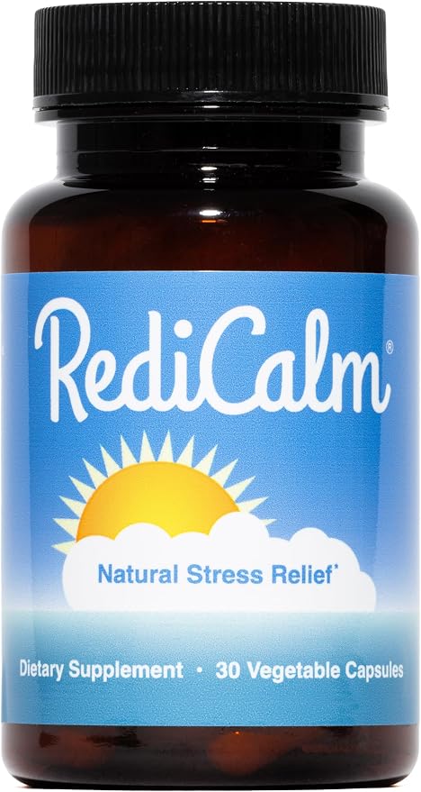 RediCalm | Natural Stress & Anxiety Relief Supplement – Non-GMO, Vegan, Gluten-Free – 60 Capsules
