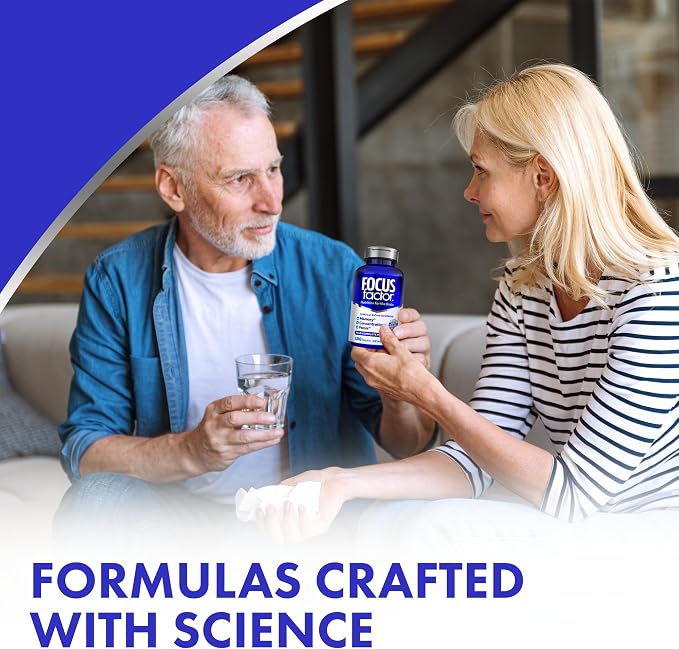 Focus Factor Brain Nutrition Supplement - Memory, Focus & Concentration Support - 180 Tablets