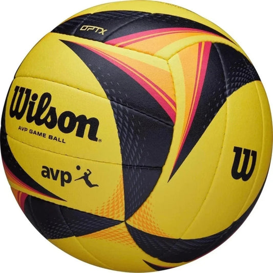 Wilson AVP OPTX Official Beach Volleyball Tour Match Game Ball - Black/Yellow