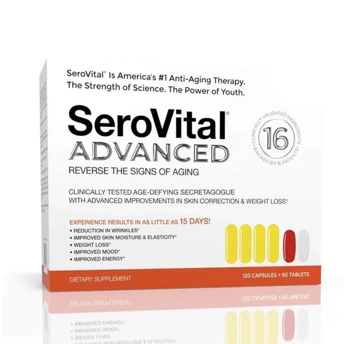SeroVital Advanced – 30-Day Supply (120 Capsules & 60 Tablets) Anti-Aging Dietary Supplement