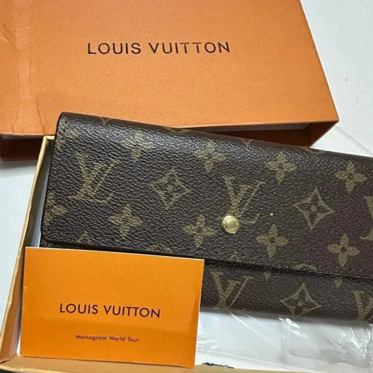 Authentic Louis Vuitton Portefeuille Sarah Long Wallet - Monogram Canvas