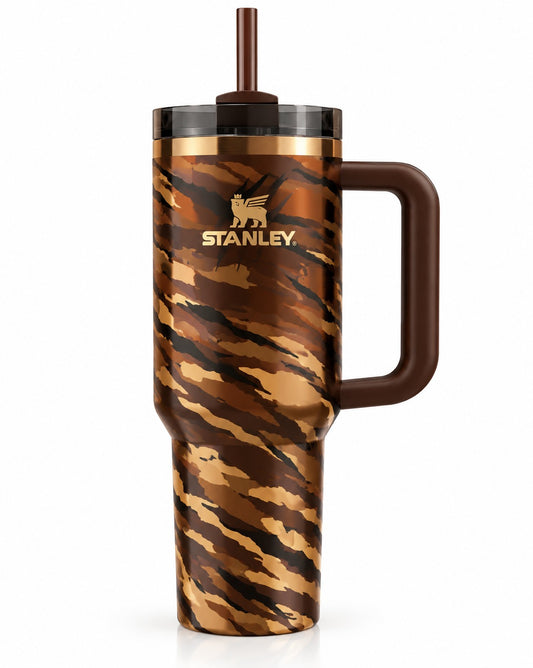 Stanley The Quencher H2.0 FlowState Tumbler - Tiger Camo Edition 40 oz