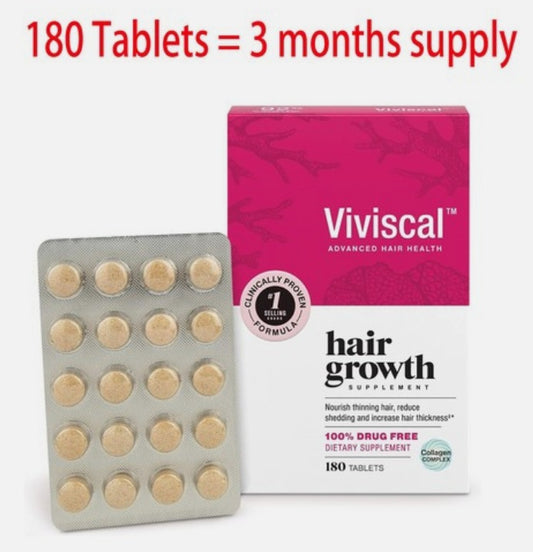 Viviscal Advanced Hair Health Hair Growth Supplement – 180 Tablets (3 Months Supply)