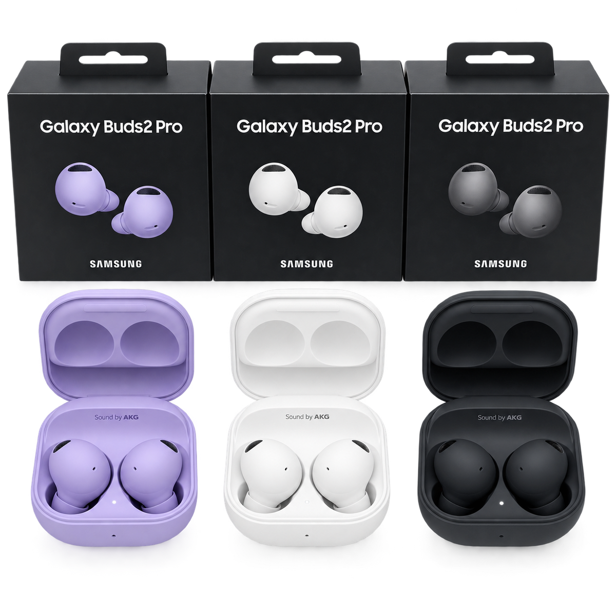 Samsung Galaxy Buds2 Pro Wireless Earbuds with Charging Case – Noise Cancelling Bluetooth Earphones