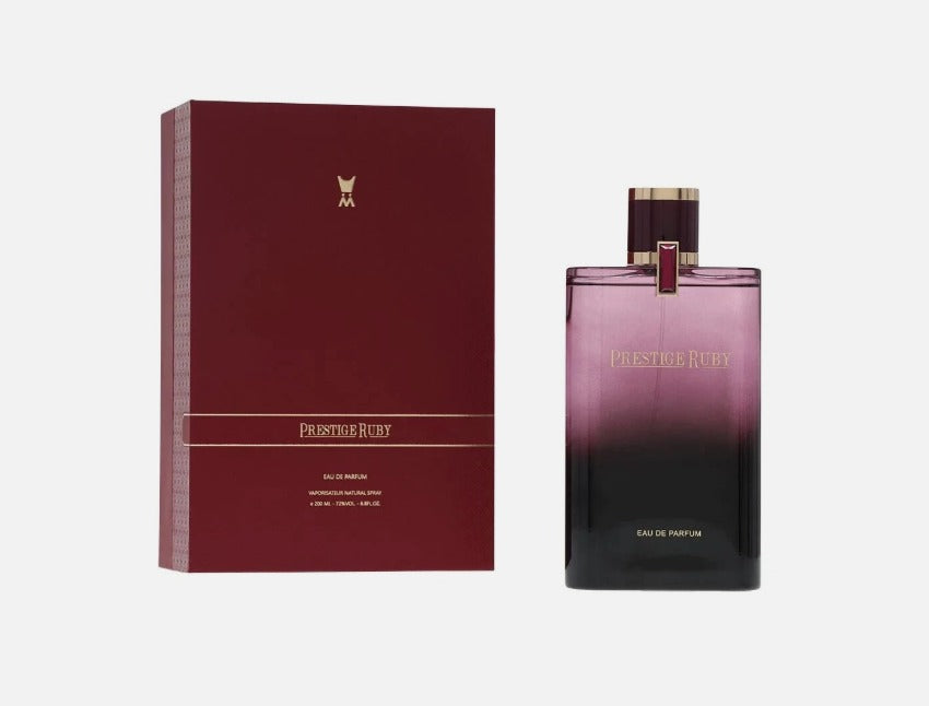 Prestige Ruby Eau De Parfum – 200ml (6.8 fl. oz.) Long-Lasting Luxurious Oriental Floral & Amber Fragrance