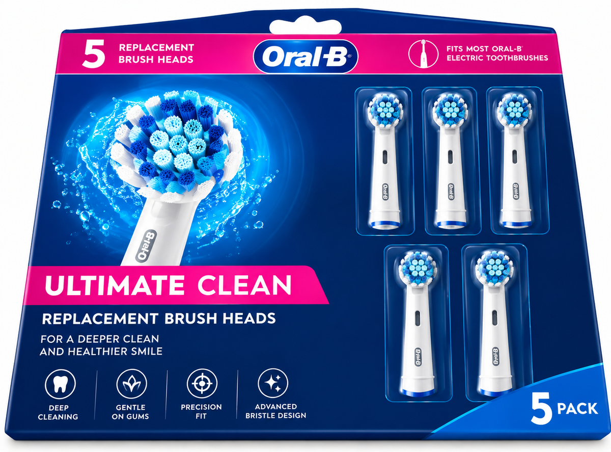 Oral-B Ultimate Clean Replacement Brush Heads – 5 Pack