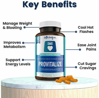 Provitalize | 100% Natural Probiotic & Menopause Supplement for Women – 60 DRcaps™